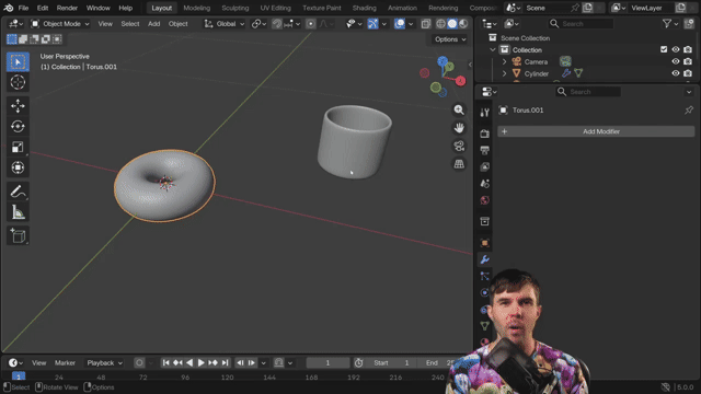 Blender Basic Modelling Tutorial (Donut Part 2)